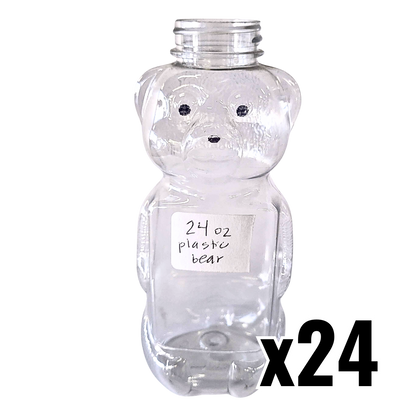 24 oz Plastic Flat Panel Honey Bears