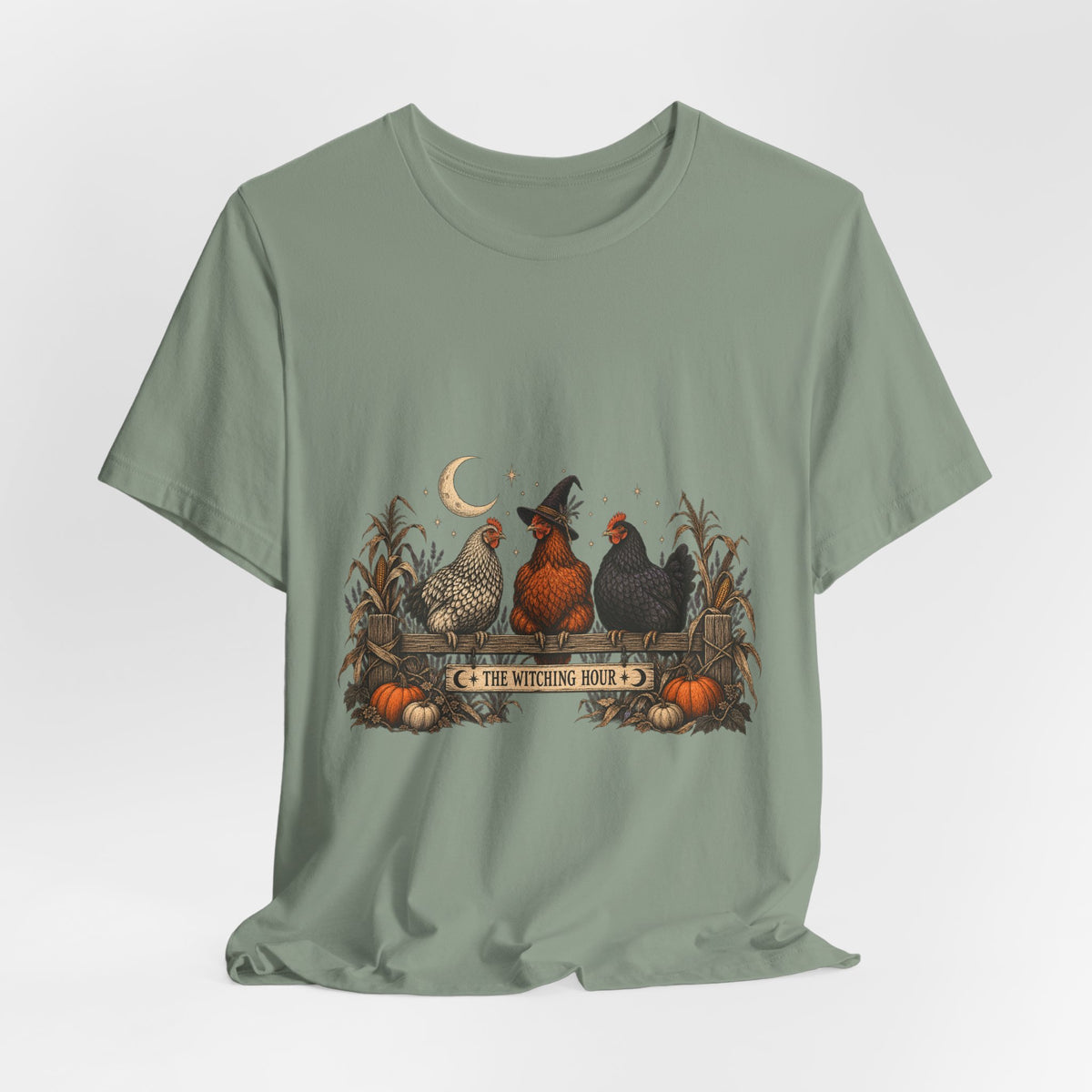 The Witching Hour Hens Tee – Vintage Farm Halloween Shirt