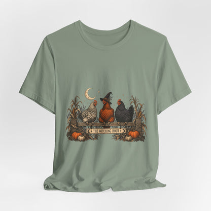The Witching Hour Hens Tee – Vintage Farm Halloween Shirt