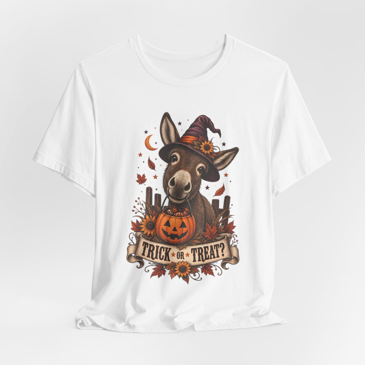 Trick or Treat Donkey Tee – Vintage Farm Halloween Shirt