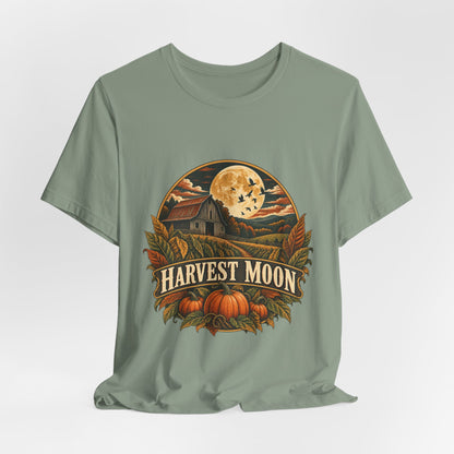 Harvest Moon Barn Tee – Vintage Autumn Farm Graphic