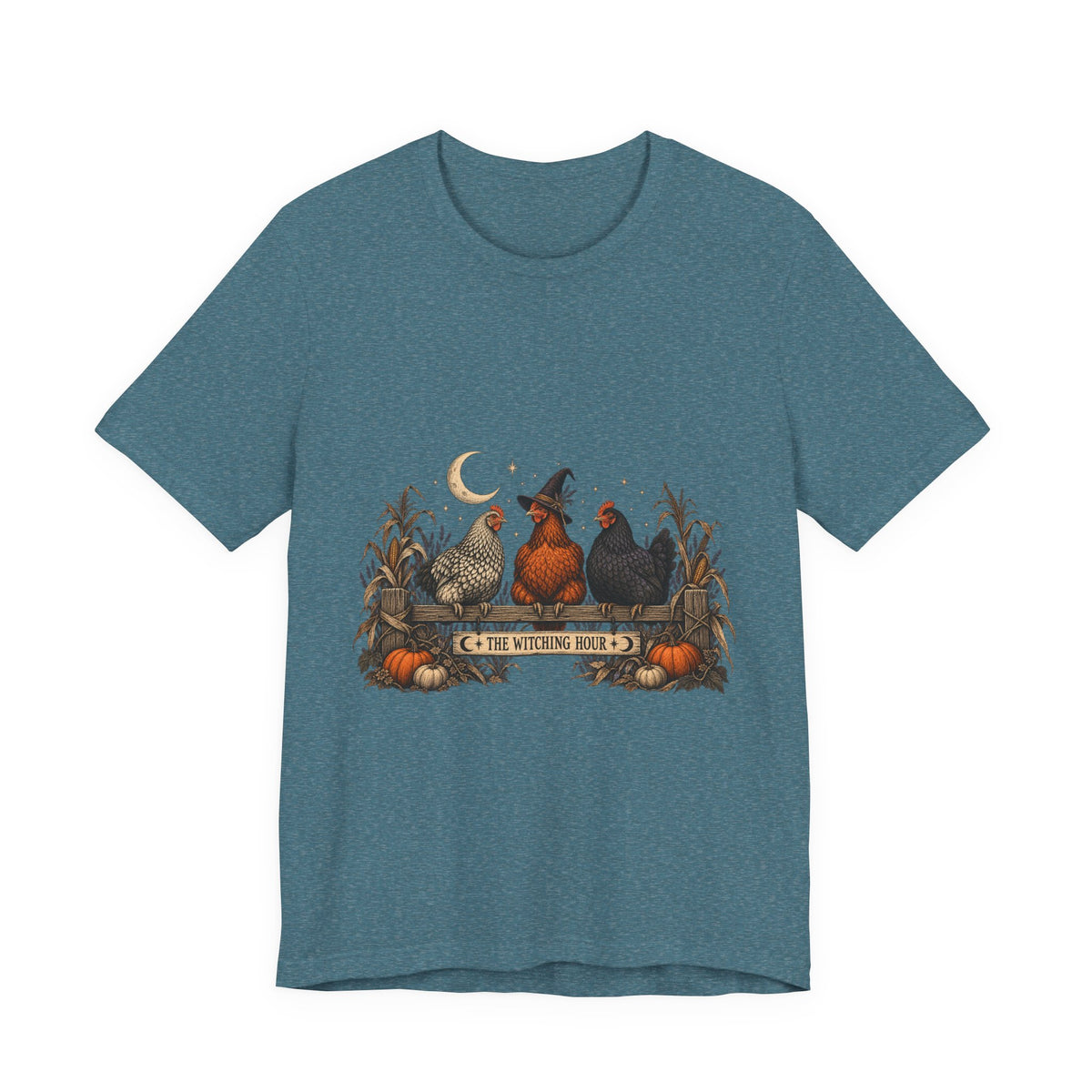 The Witching Hour Hens Tee – Vintage Farm Halloween Shirt