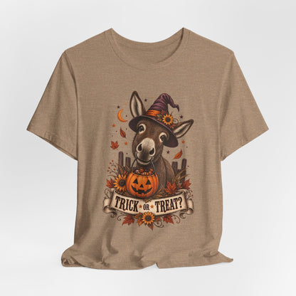 Trick or Treat Donkey Tee – Vintage Farm Halloween Shirt