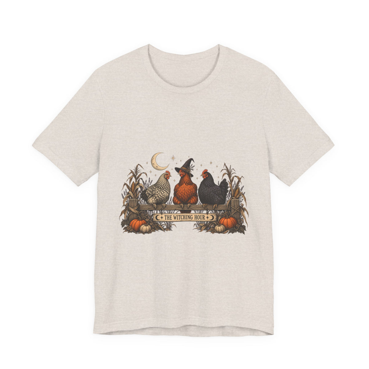 The Witching Hour Hens Tee – Vintage Farm Halloween Shirt