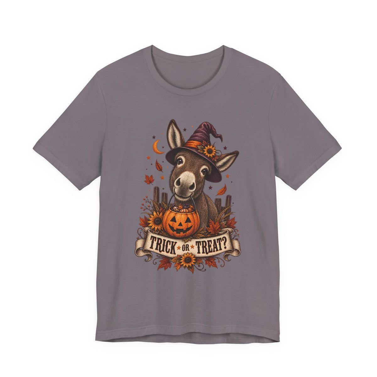 Trick or Treat Donkey Tee – Vintage Farm Halloween Shirt