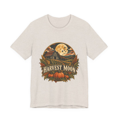 Harvest Moon Barn Tee – Vintage Autumn Farm Graphic