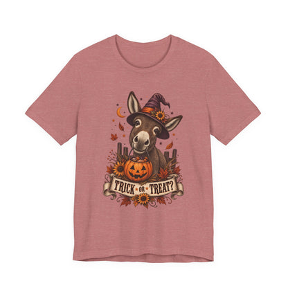 Trick or Treat Donkey Tee – Vintage Farm Halloween Shirt