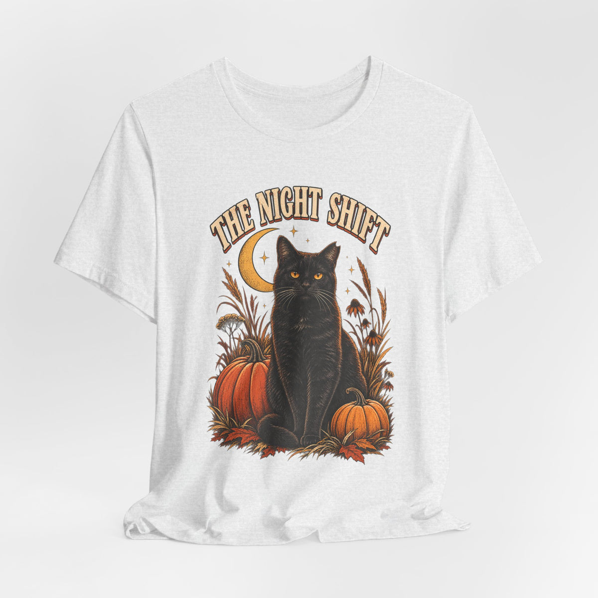 The Night Shift Barn Cat Tee – Vintage Fall Graphic