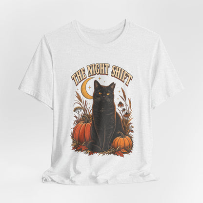 The Night Shift Barn Cat Tee – Vintage Fall Graphic