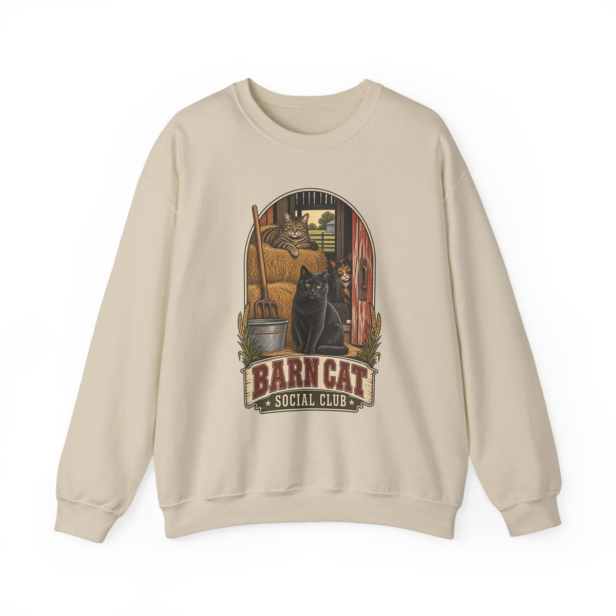 Copy of Barn Cat Social Club Crewneck – Vintage Farm Sweatshirt