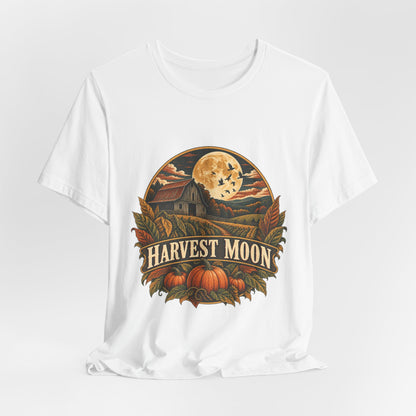 Harvest Moon Barn Tee – Vintage Autumn Farm Graphic