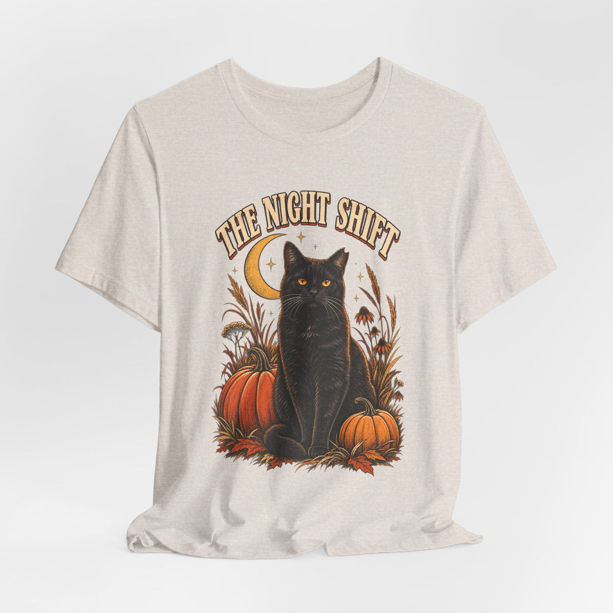 The Night Shift Barn Cat Tee – Vintage Fall Graphic