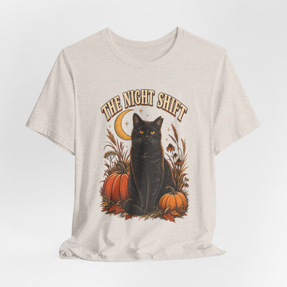 The Night Shift Barn Cat Tee – Vintage Fall Graphic