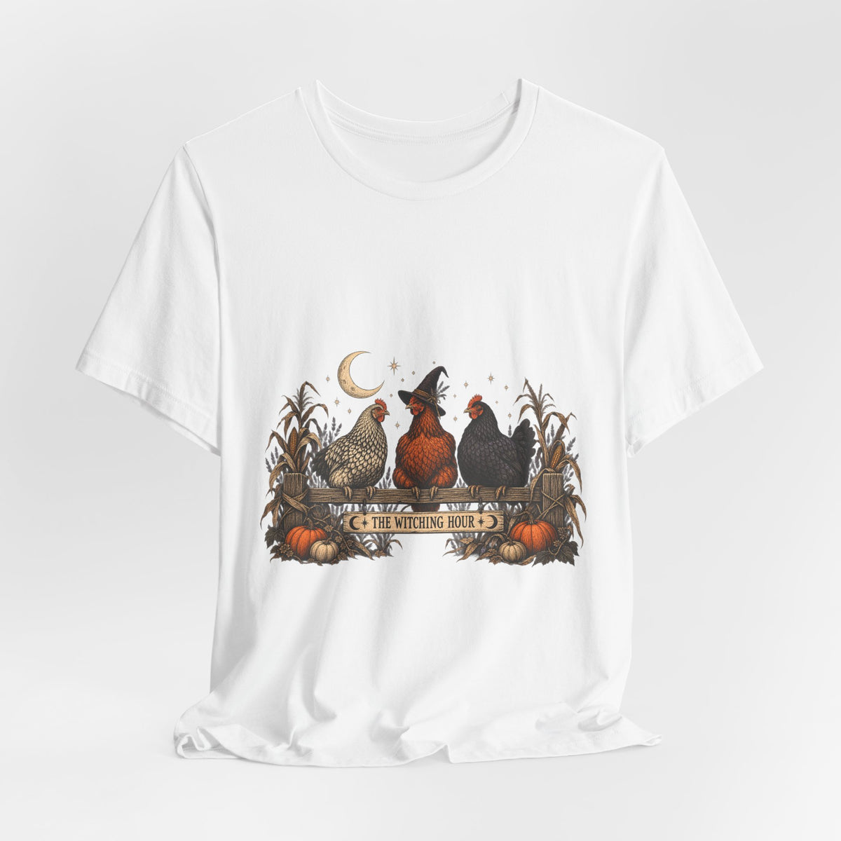 The Witching Hour Hens Tee – Vintage Farm Halloween Shirt