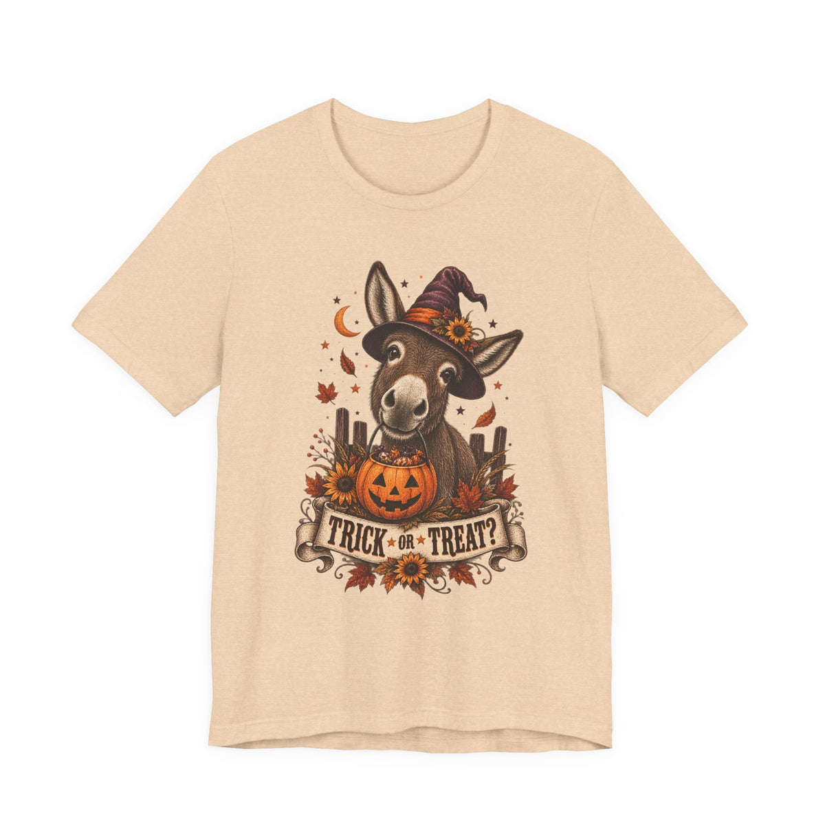 Trick or Treat Donkey Tee – Vintage Farm Halloween Shirt