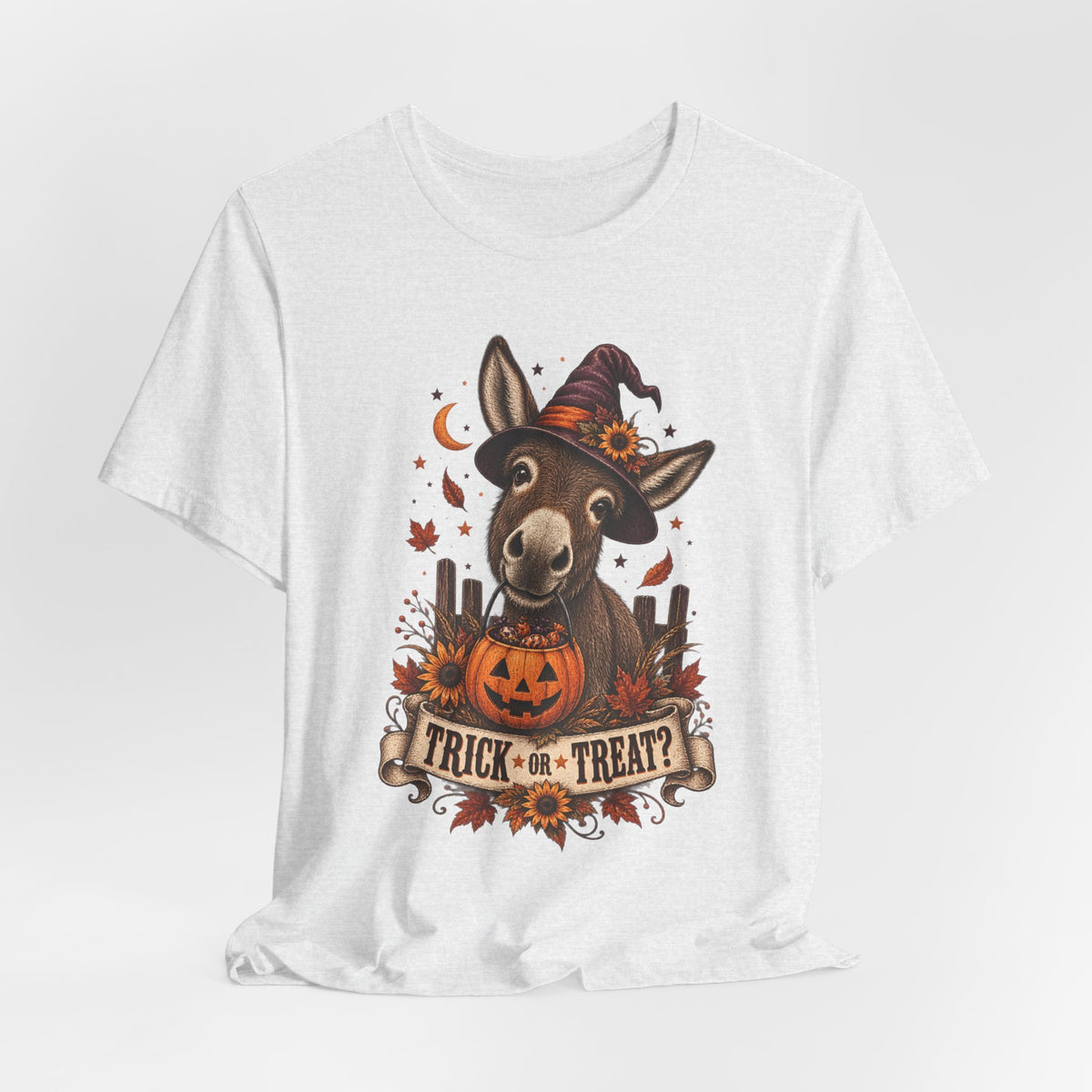 Trick or Treat Donkey Tee – Vintage Farm Halloween Shirt