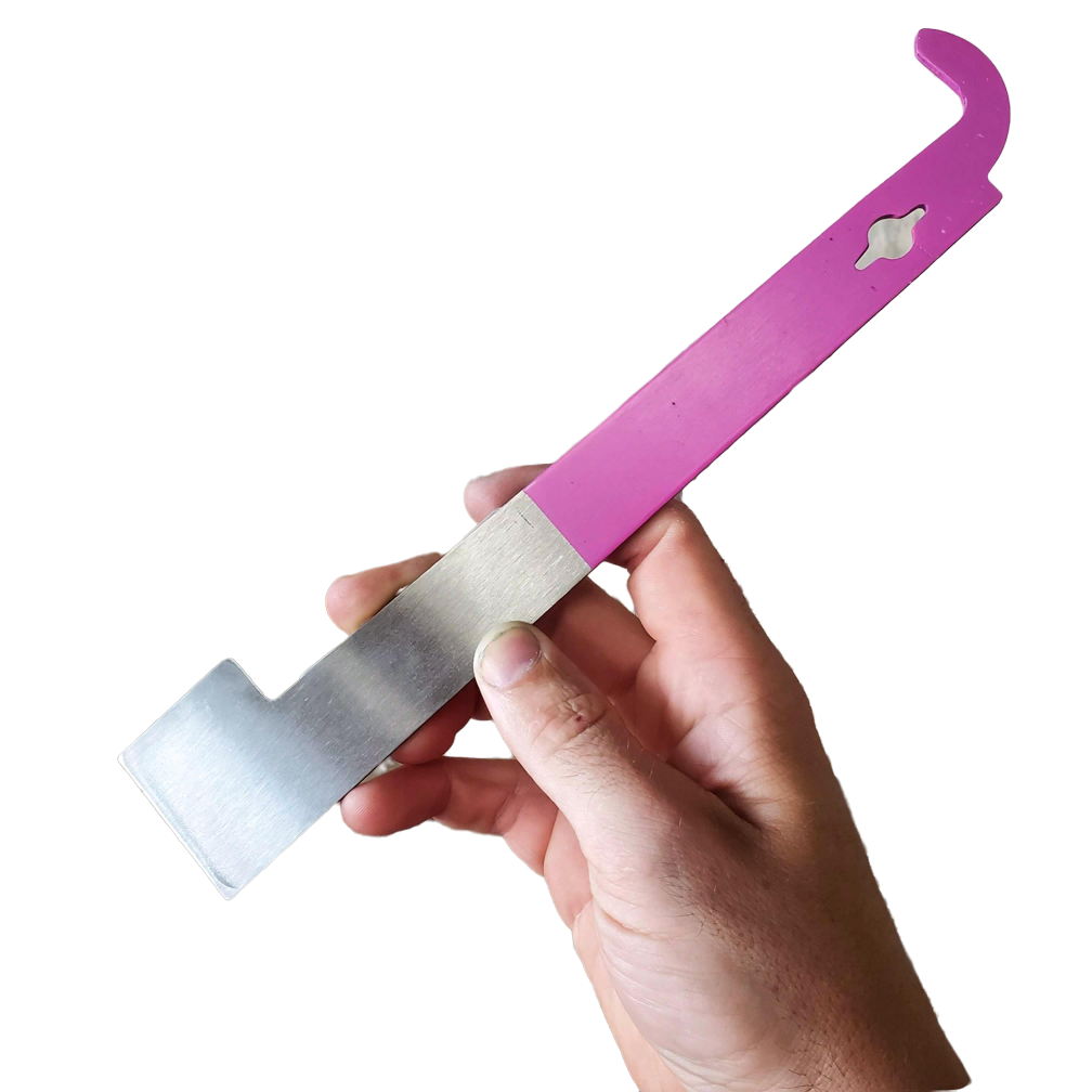 Pink Hive Tool with J Hook