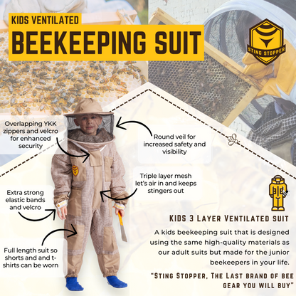 Sting Stopper Kids Ventilated Beekeeping Suit