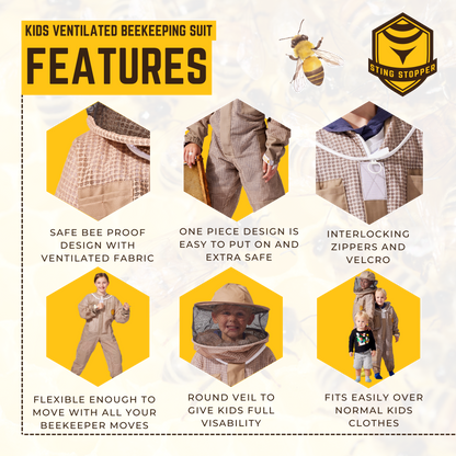 Sting Stopper Kids Ventilated Beekeeping Suit